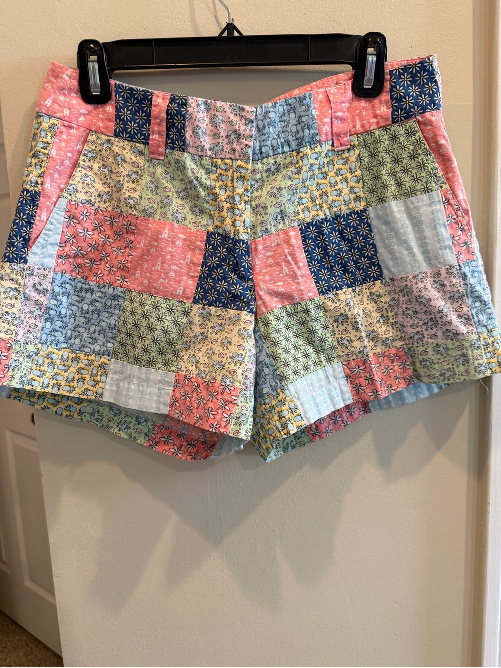 Vineyard Vines Patchwork Floral Bermuda Shorts - Pink, Blue, Green, Yellow